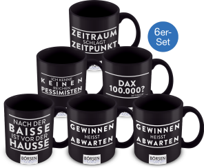 Börsentassen Sechser-Set